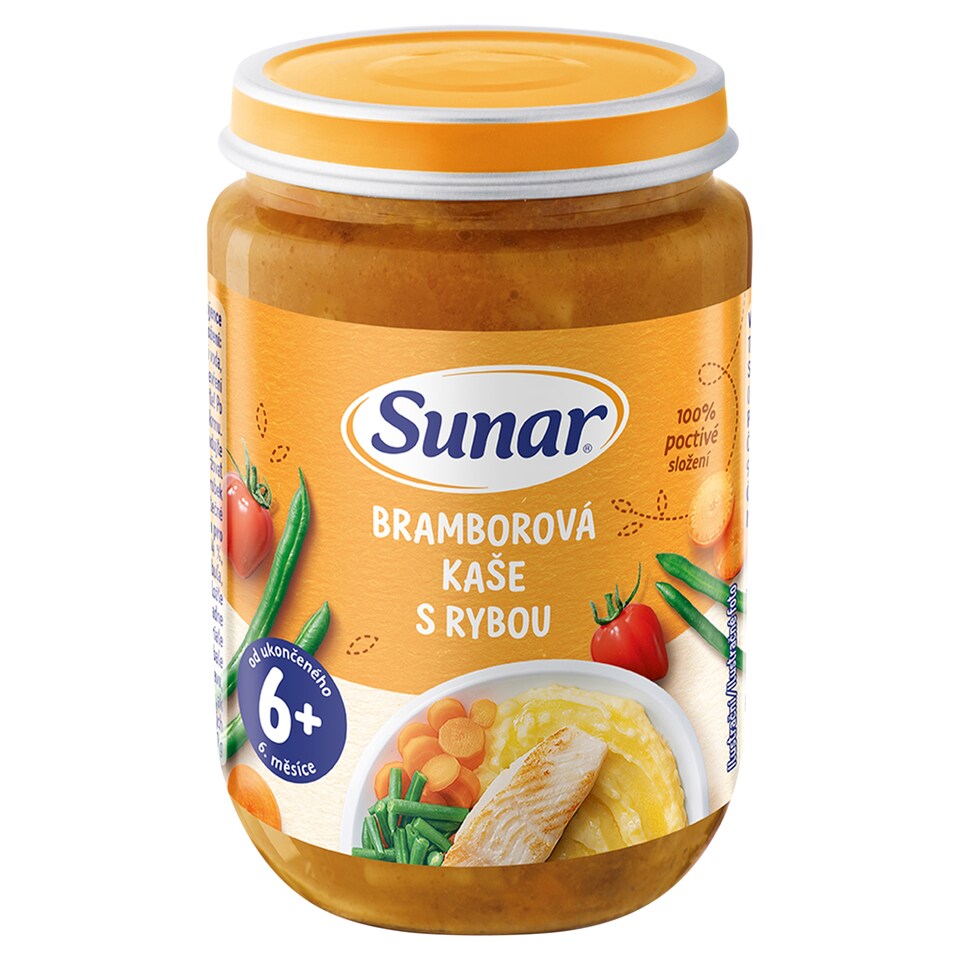 obrázok 1 z Sunar príkrm zemiaková kaša s rybou 6m+, 190 g