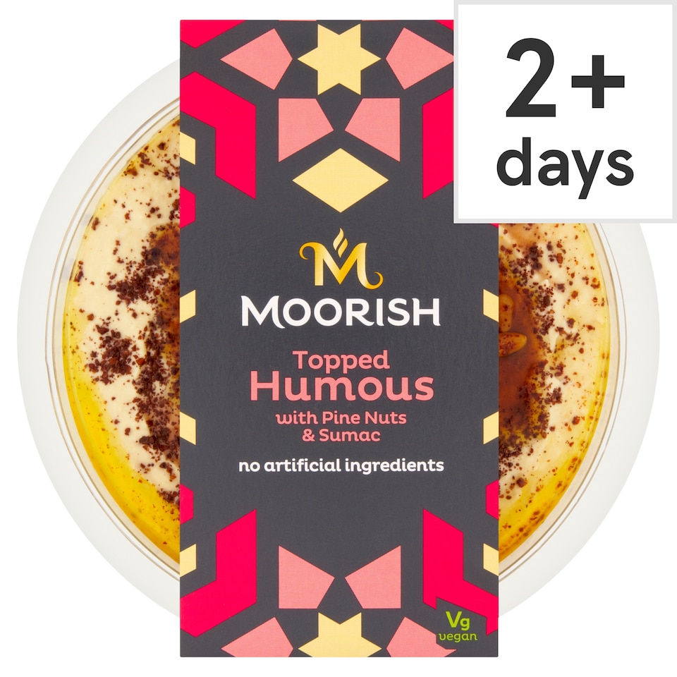 Moorish Topped Houmous with Pine Nuts & Sumac​ 170g