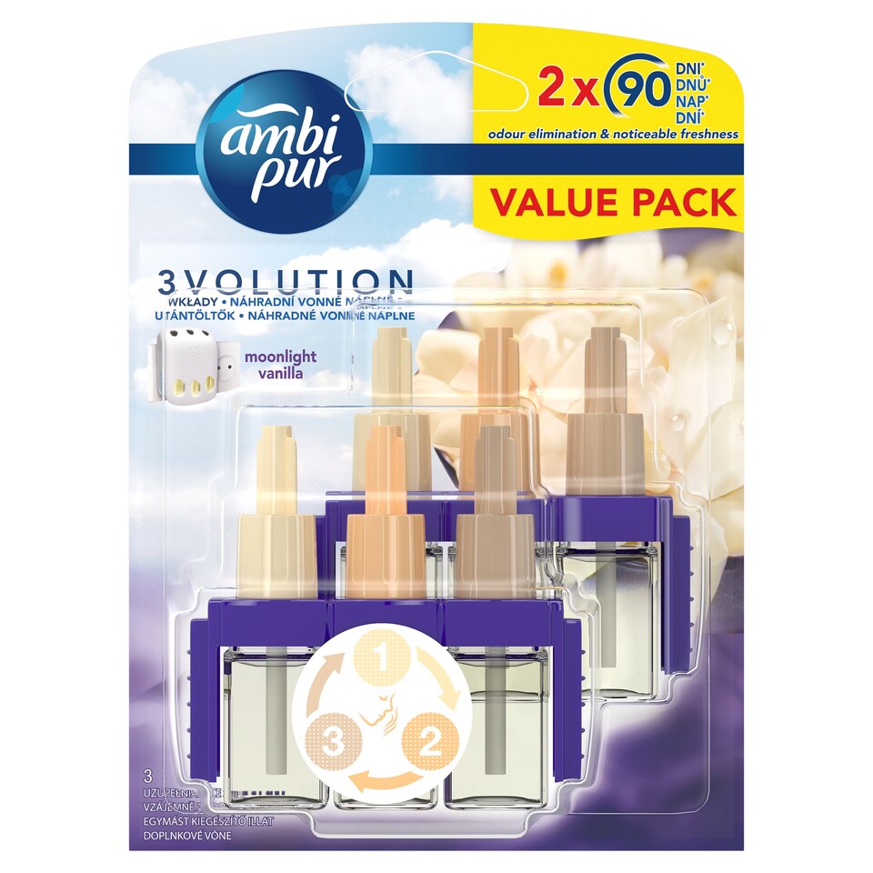 image 1 of Febreze 3Volution Air Freshener Plug-In Refill Moonlight Vanilla 40ML