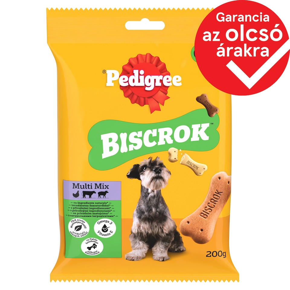 Pedigree Biscrok Multi Mix Chicken-Beef-Lamb Flavoured Complementary Pet Food for Adult Dogs 200 g