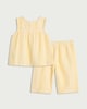 image 2 of F&F Baby 2-Piece Pure Cotton Striped Sleeveless Top and Trousers Set in Yellow