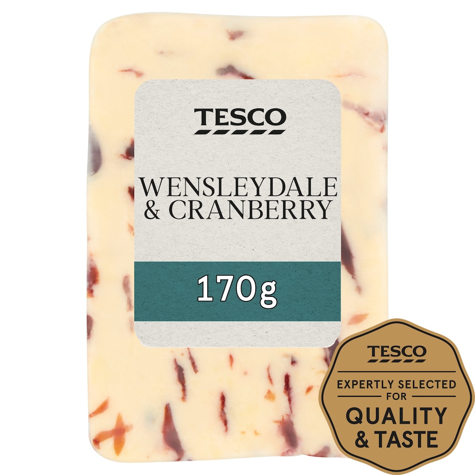 Tesco Wensleydale & Cranberry Cheese 170G