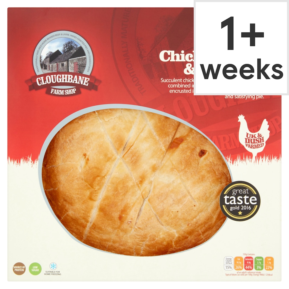 Cloughbane Farm Chicken, Ham Leek Pie 650G