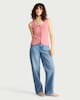 image 2 of F&F Button Front Waistcoat in Pink