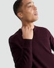 image 1 of F&F Lambswool Knitted Crew Neck Jumper in Burgundy