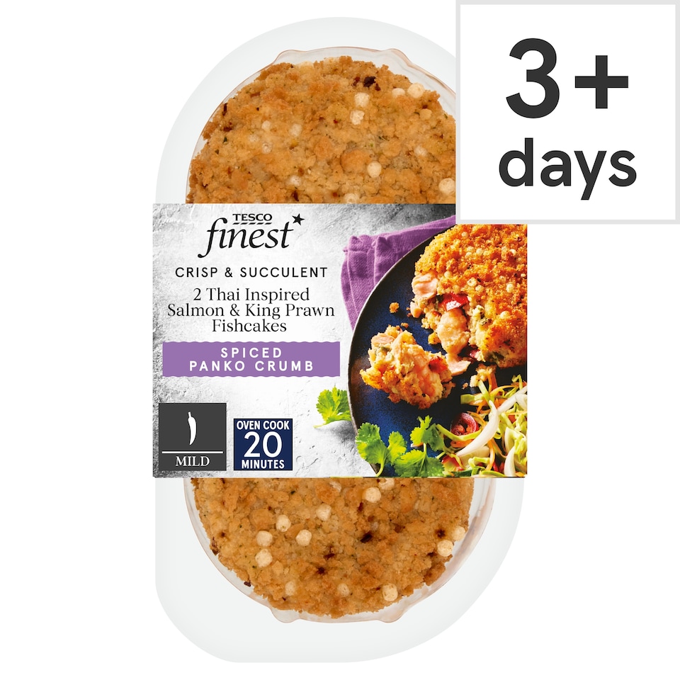Tesco Finest 2 Thai Inspired Salmon & King Prawn Fishcake 290g