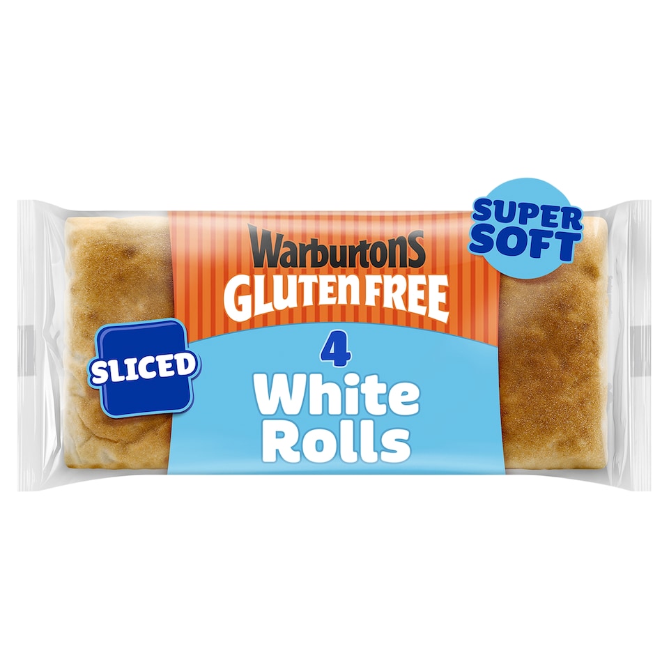 image 1 of Warburtons Gluten Free Super Soft Sliced Square Rolls 4 pack