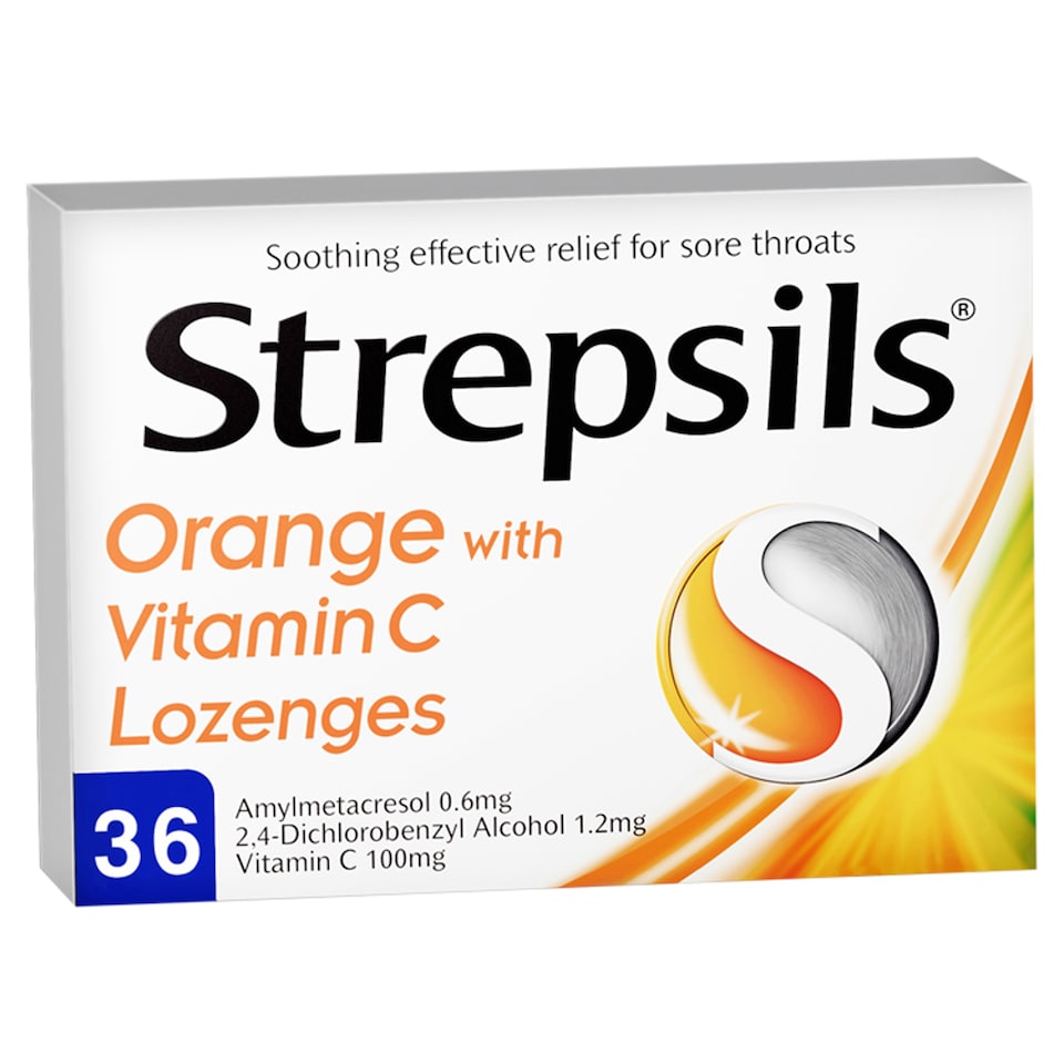 image 1 of Strepsils Orange And Vitamin C Lozenges 36Pk