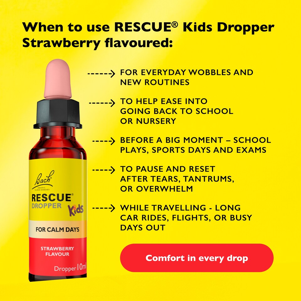 image 1 of Bach Rescue Kids Dropper Strawberry Flavour 10ml