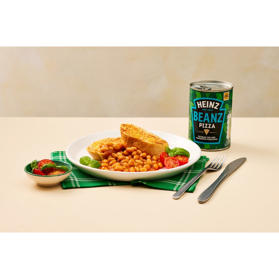 image 1 of Heinz Baked Beans Pizza Flavoured in a Rich Tomato Sauce 390g