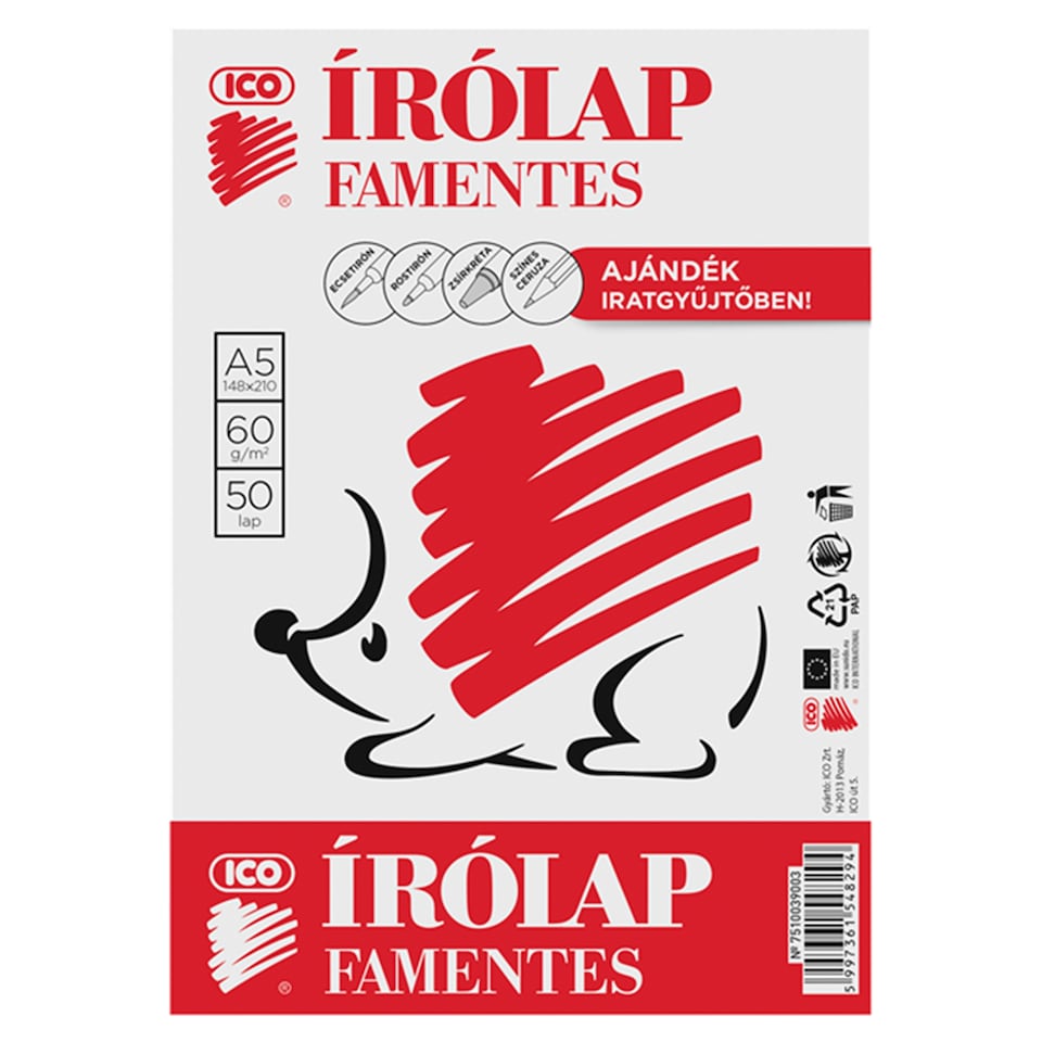 ICO Süni A/5 famentes írólap 50 lap