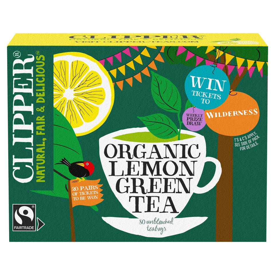 Clipper Organic Lemon Green Tea Bags 80's 160g