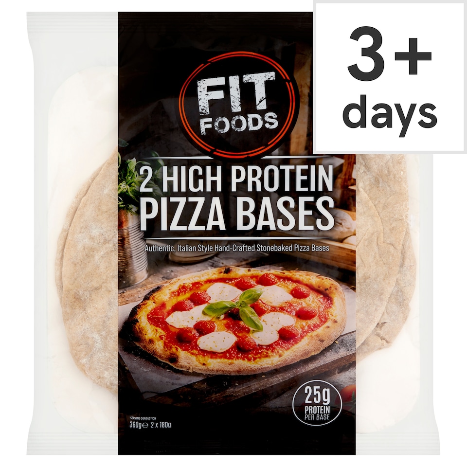Fit Foods 2 High Protein Pizza Bases 360g (2x180g)