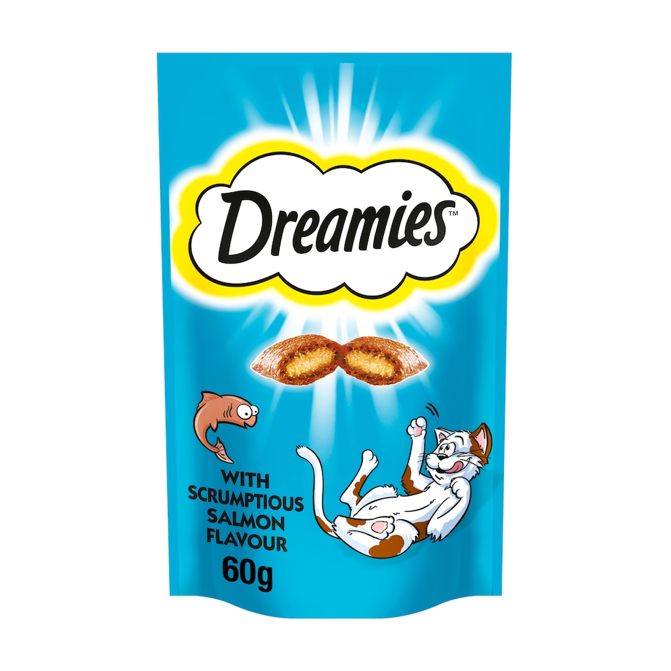 image 1 of Dreamies Cat Treat Biscuits with Salmon 60g