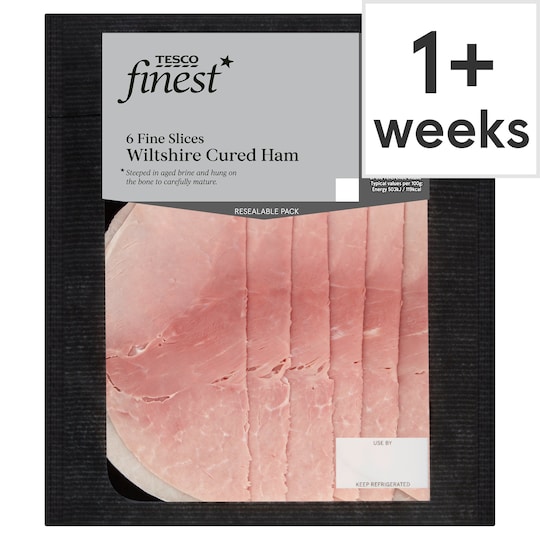 Tesco Finest Wiltshire Finely Sliced Ham 125G Tesco Groceries