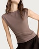 image 1 of F&F Polyamide Sleeveless Top in Chocolate