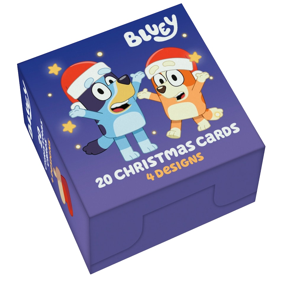image 1 of Bluey 4 Designs Christmas Cards 20 Pack