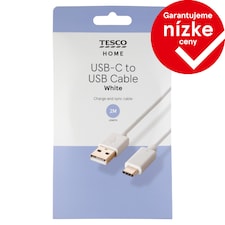 Tesco Home White kábel USB-C/USB 2 m