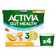image 1 of Activia Peach No Added Sugar Fat Free Gut Health Yoghurt Multipack 4x115g