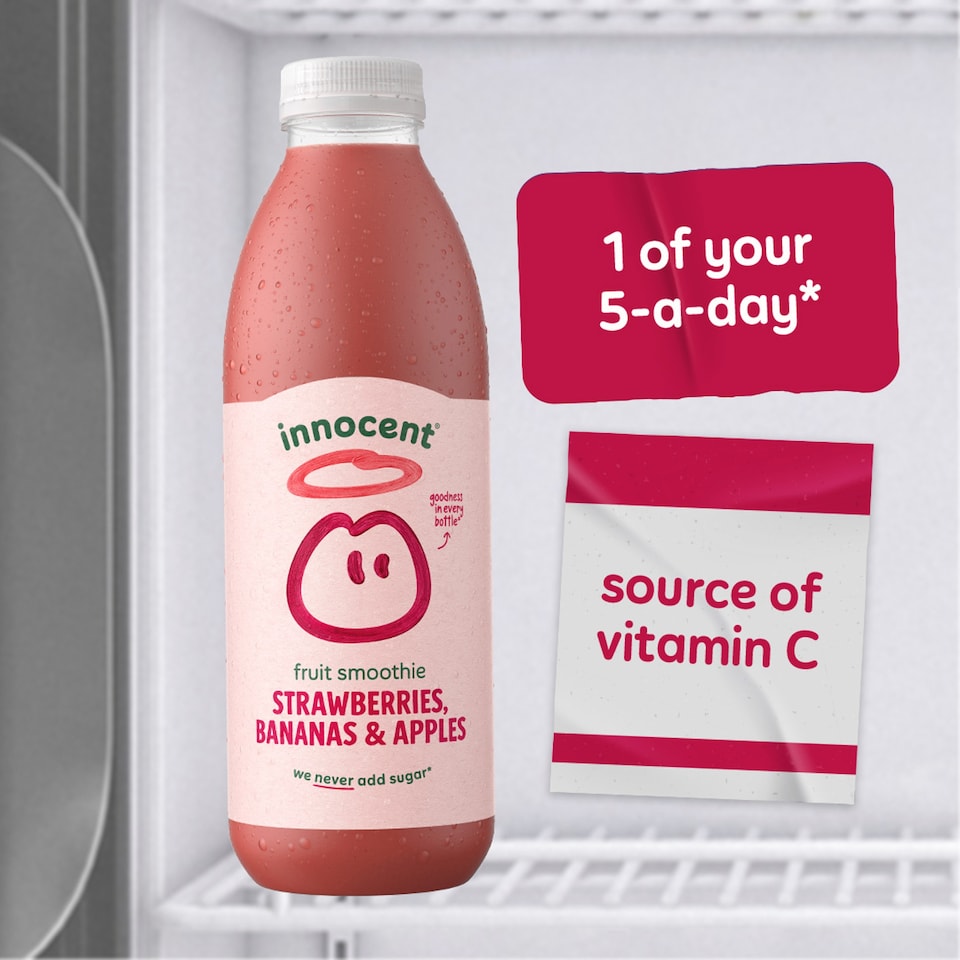 image 1 of innocent Strawberries, Bananas & Apples Smoothie 750ml