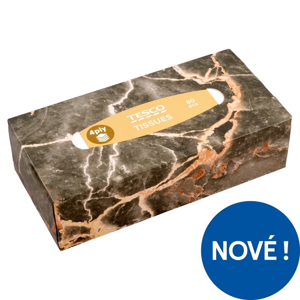 image 1 of Tesco Tissues 4 Ply 80 pcs