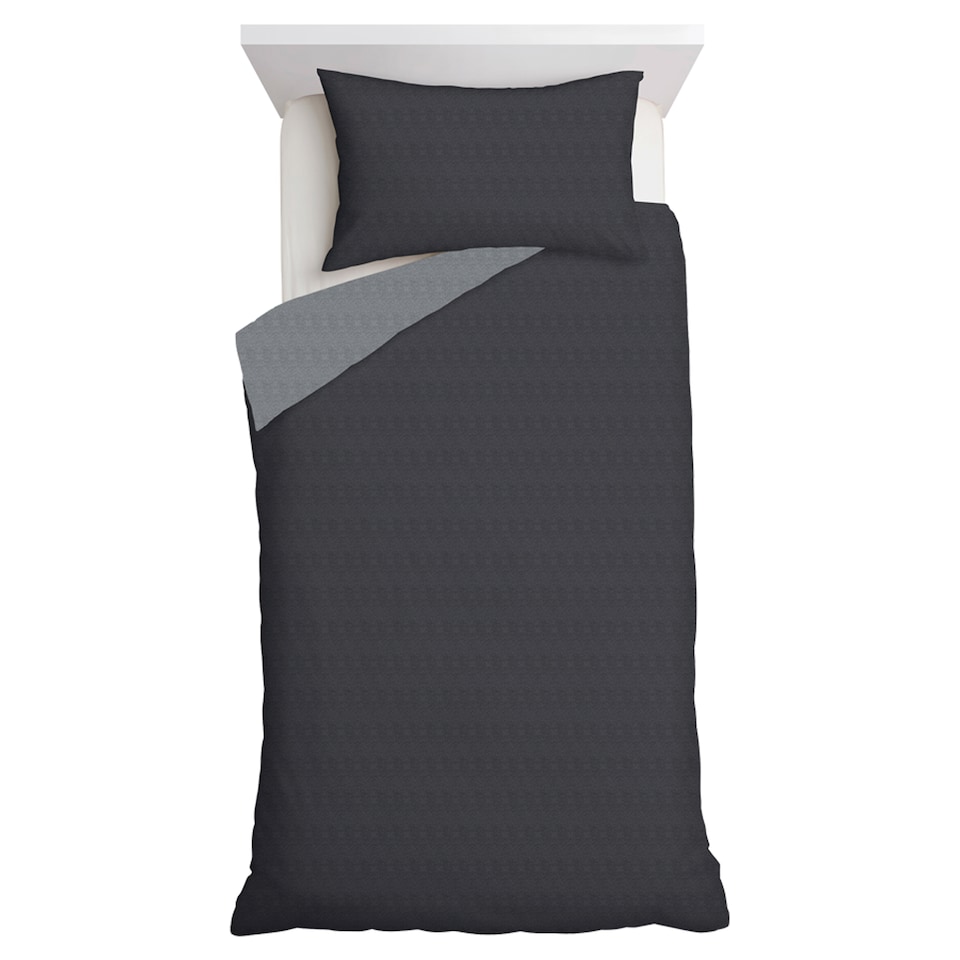 F&F Home Black Reversible Duvet Set Single