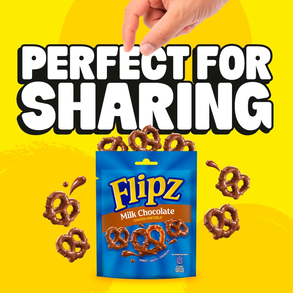 image 1 of Flipz Milk Chocolate Coated Pretzels 90G