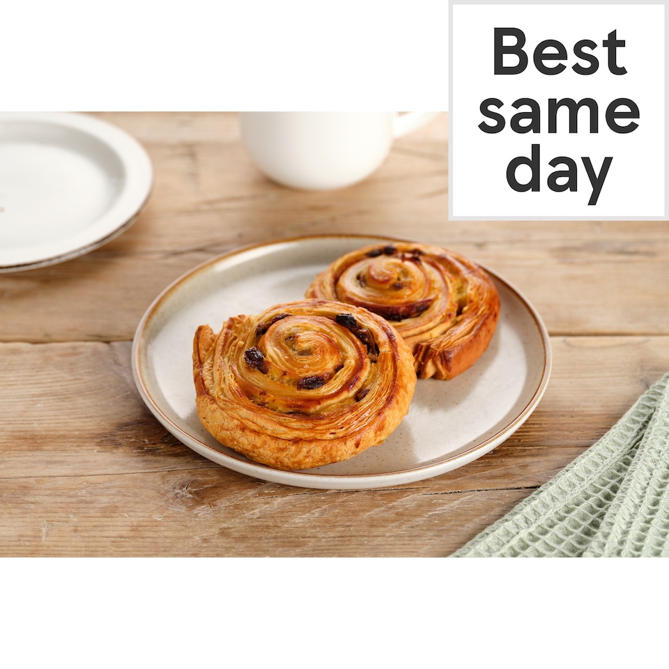 image 1 of Tesco All Butter Pain Aux Raisin Pastry 2 Pack