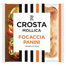Crosta & Mollica Focaccia Panini Ready Sliced 2 x 90g