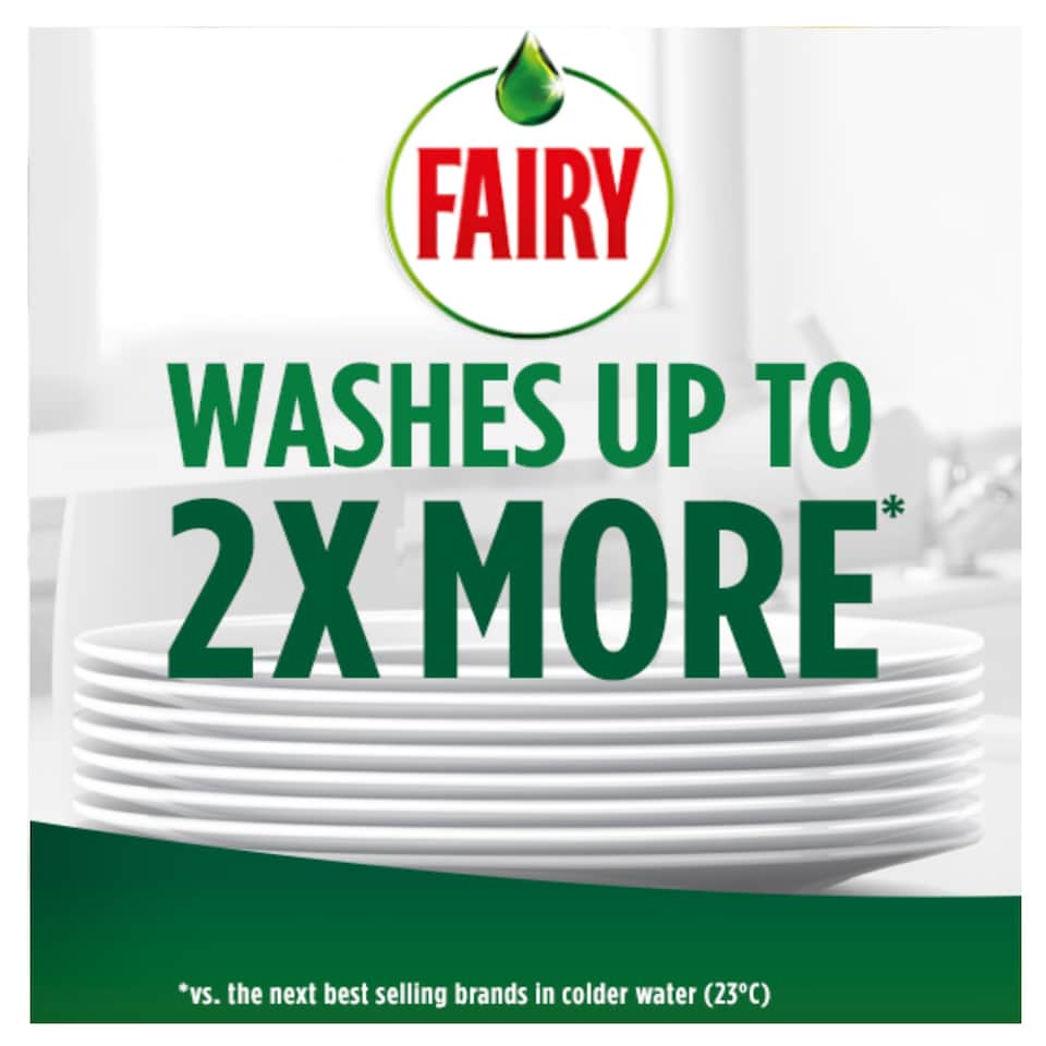 image 1 of Fairy Clean & Fresh Apple & Rhubarb Dishwashing Liquid 320ml
