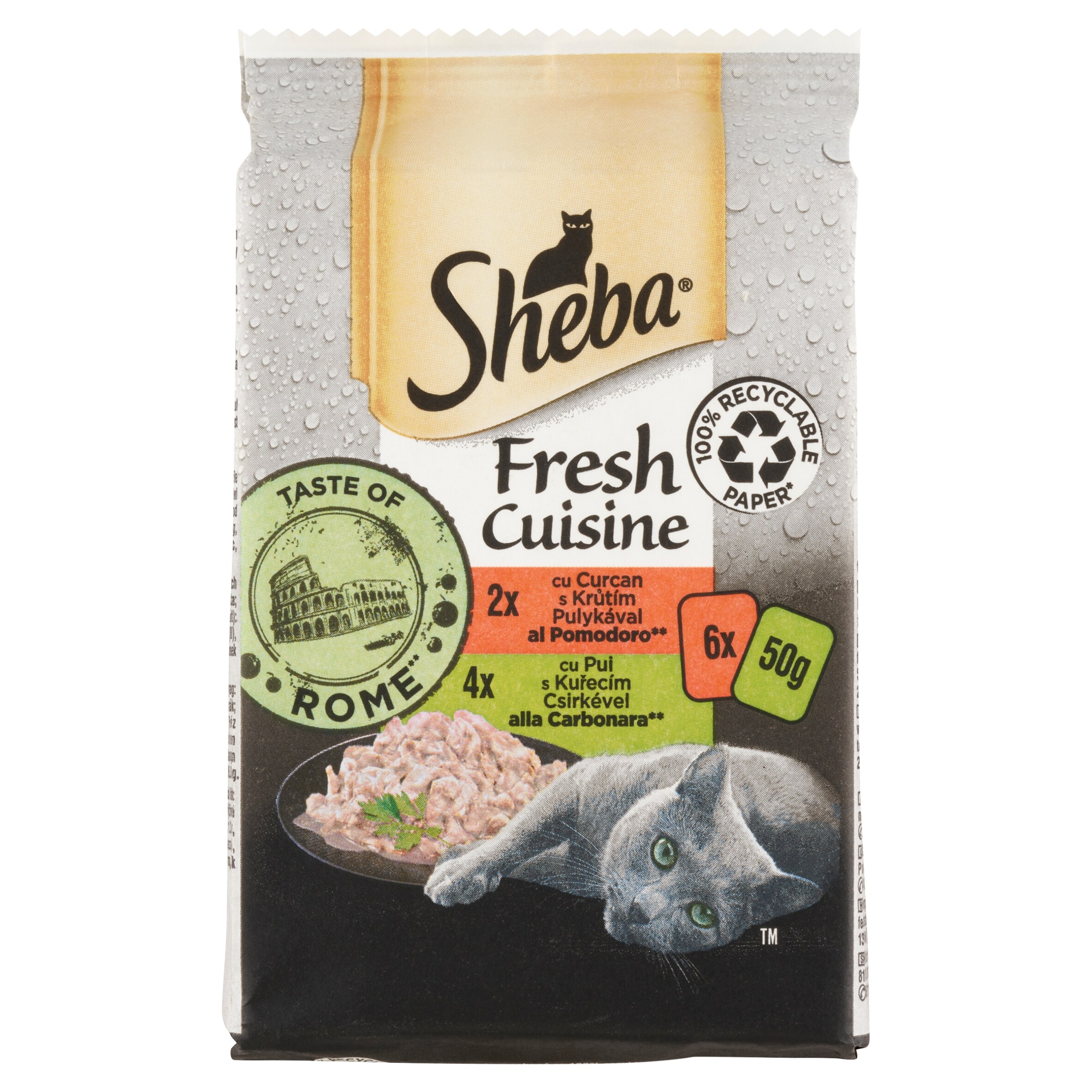 Sheba Api Sheba Fresh Cuisine Taste of Rome Complete Wet Food for Adult Cats 6 x ...