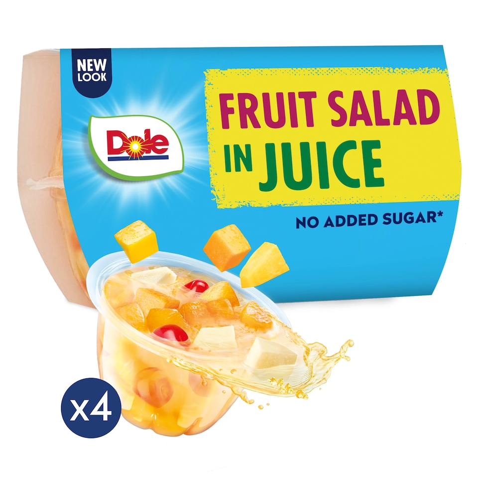 Dole Fruit Salad With Cherry 4X113g