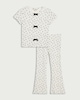 image 4 of F&F Girls 2-Piece Cotton Rich Polka Dot Set in Multi Black White