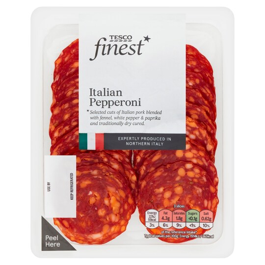 Tesco Finest Italian Pepperoni 90G Tesco Groceries