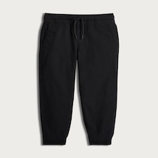 F&F Boys Fleece Lined Cuffed Drawstring Joggers in Black
