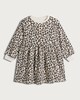 image 4 of F&F Girls Cotton Rich Leopard Print Long Sleeved Dress in Multi Brown