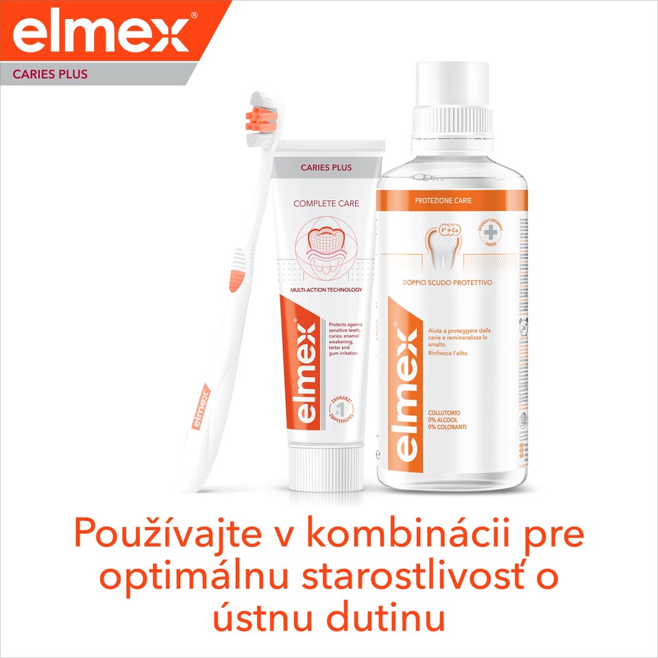 obrázok 1 z elmex® Caries Protection Plus Complete Care zubná pasta na kompletnú starostlivosť 75 ml
