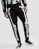 image 1 of F&F Cotton Rich Skeleton Print Cuffed Co-ord Joggers in Black