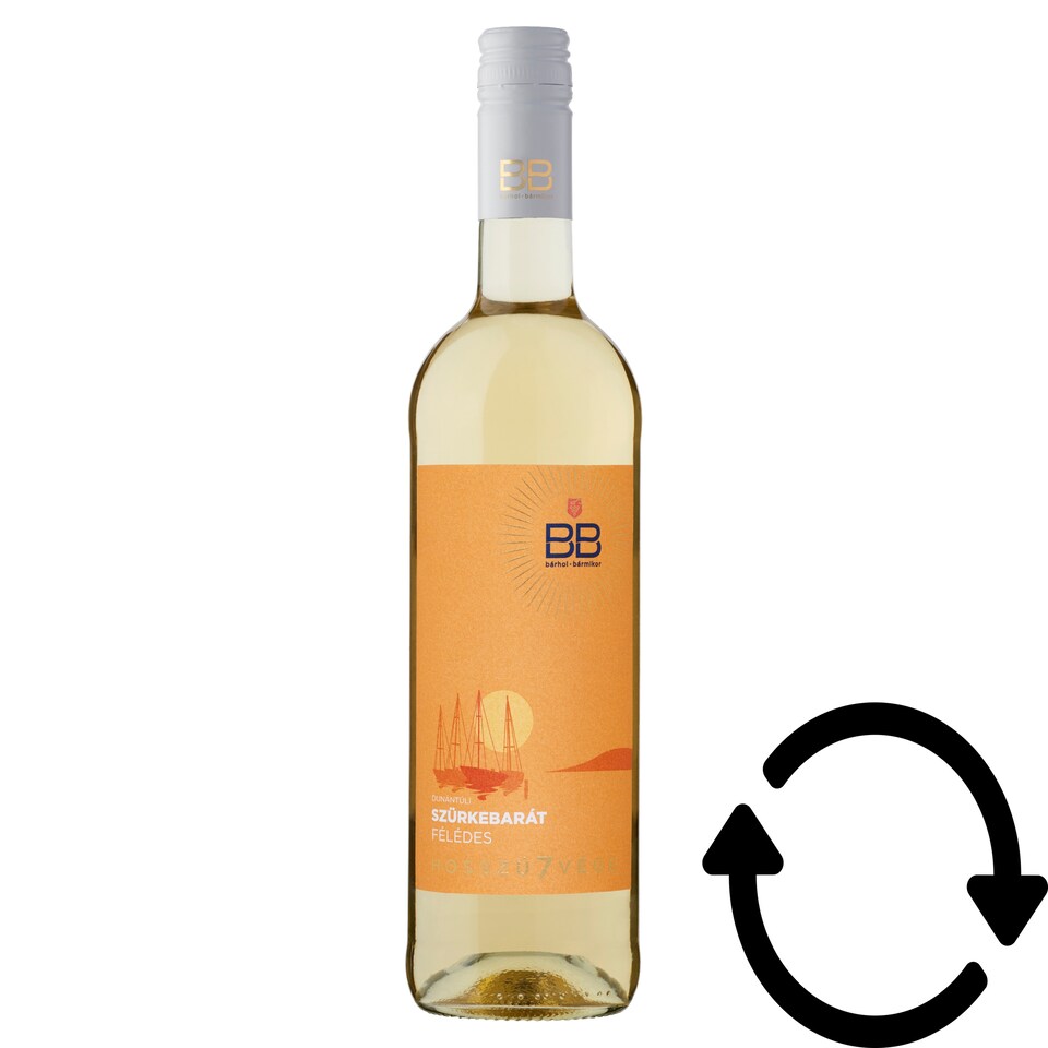 BB Hosszú7vége Dunántúli Szürkebarát Medium Sweet White Wine 11,5% 0,75 l