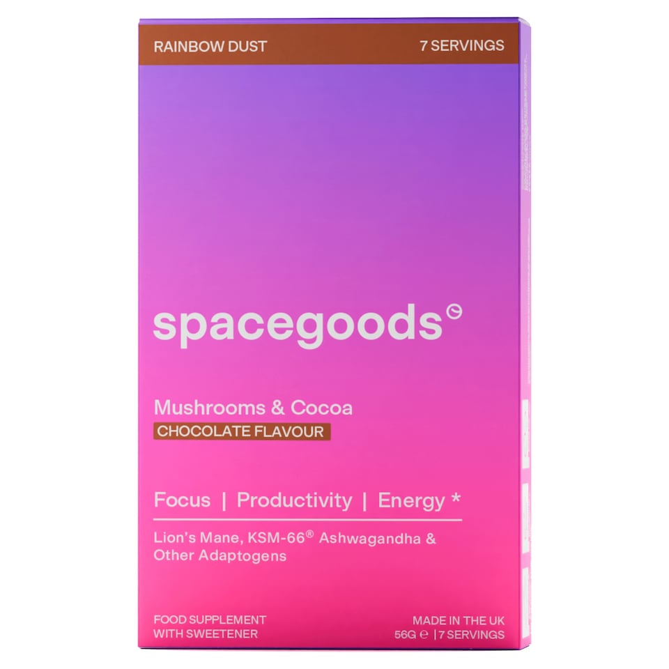 Spacegoods Rainbow Dust Mushroom & Adaptogen Powder - Chocolate Flavour 7x8g Sachets / 56g