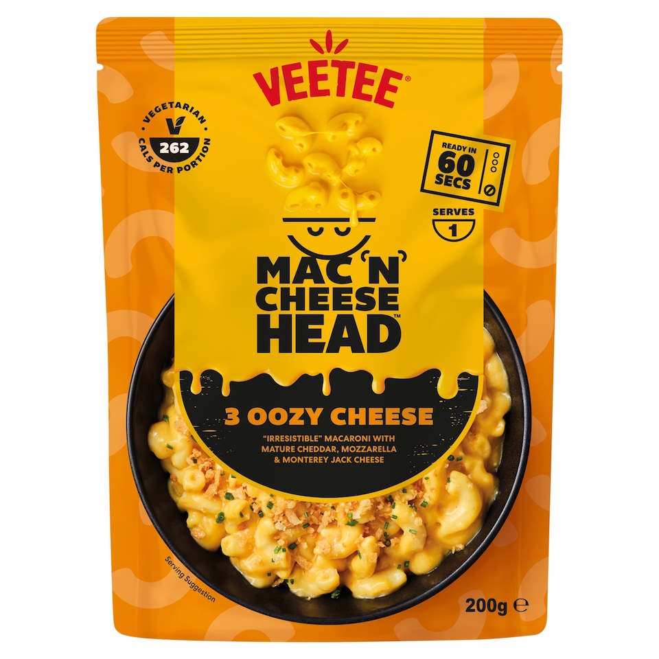 Mac 'N' Cheese Head Macaroni & 3 Oozy Cheese 200g