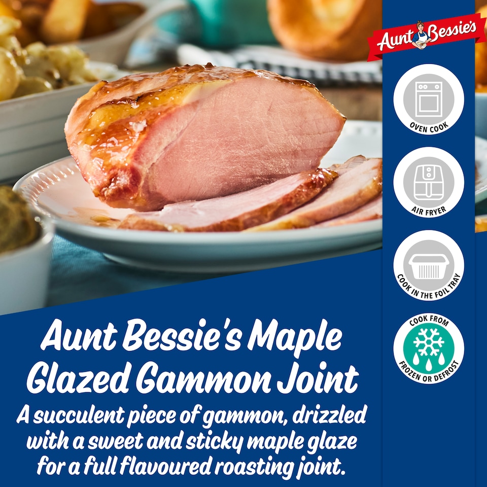 image 1 of Aunt Bessie’s Maple Glazed Gammon Joint 700g