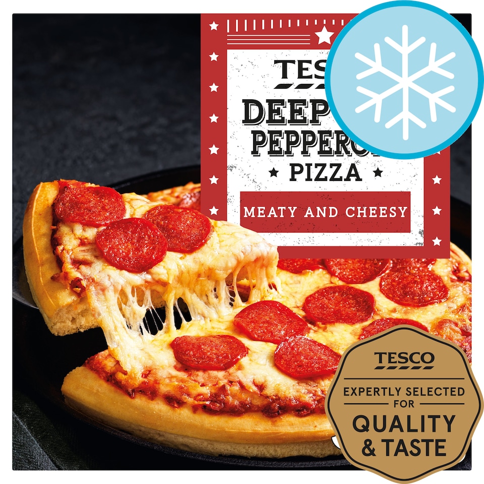 Tesco Deep Pan Pepperoni Pizza 381G Tesco Groceries