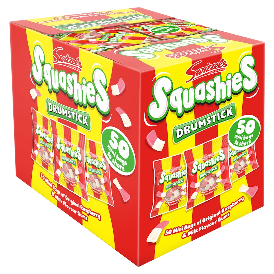 Swizzels Drumstick Squashies Original Raspberry & Milk Flavour 700g