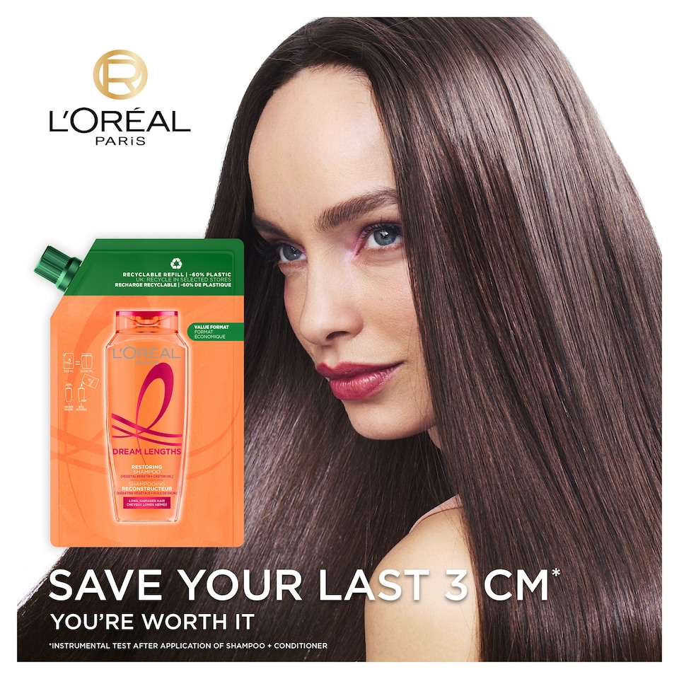 image 1 of L'Oreal Dream Lengths Shampoo Refill 500Ml