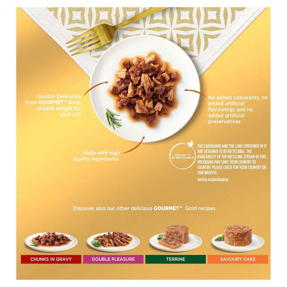 image 1 of Gourmet Gold Tinned Double Delicacies 8X85g