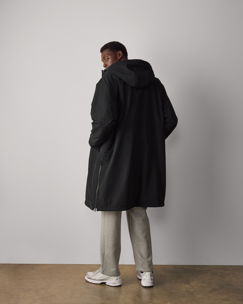 image 1 of F&F Active EVERYWEATHER Waterproof All Weather Robe in Black