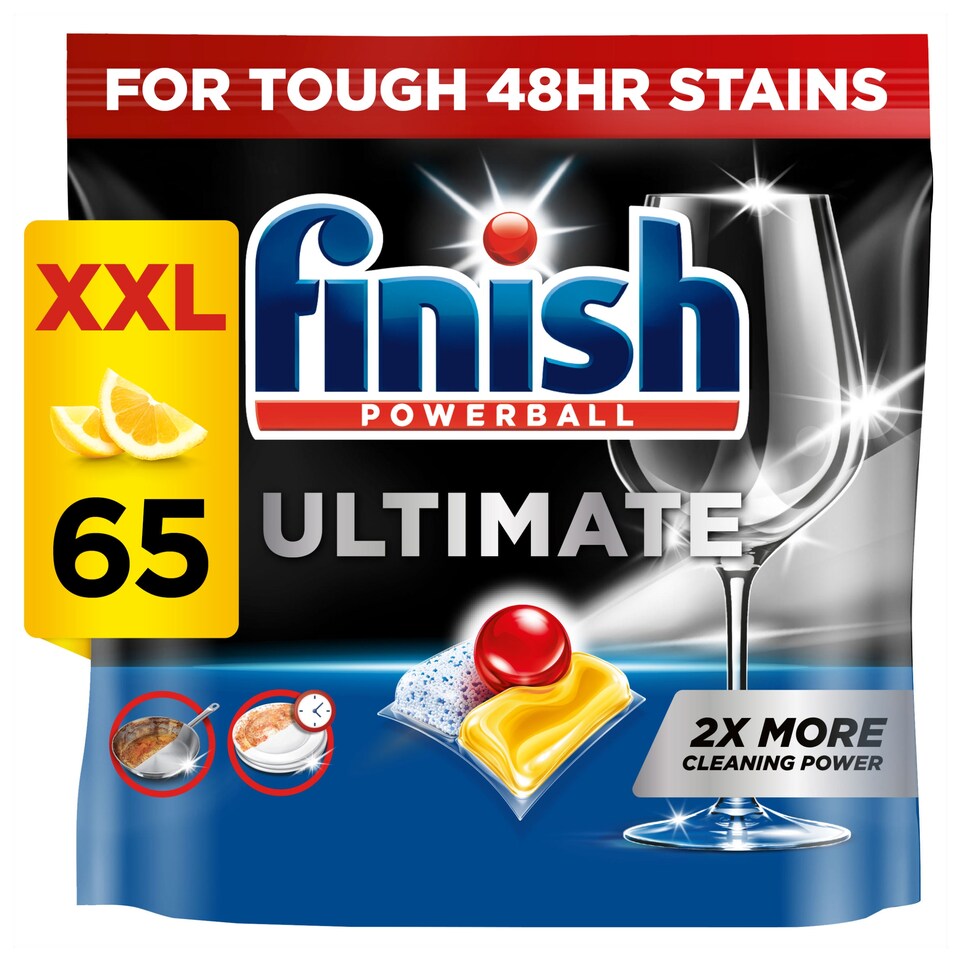 image 1 of Finish Ultimate All In One Lemon 65 Dishwasher Tablets 838.5g