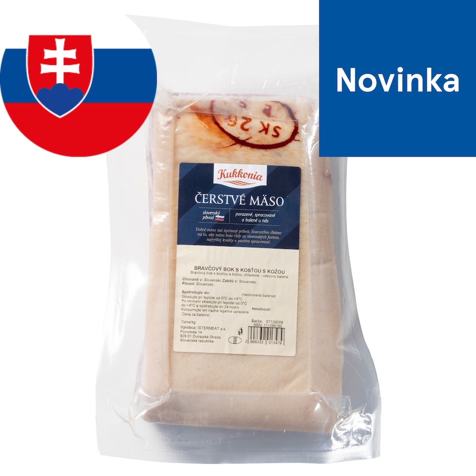 Kukkonia Bravčový bok s kosťou s kožou