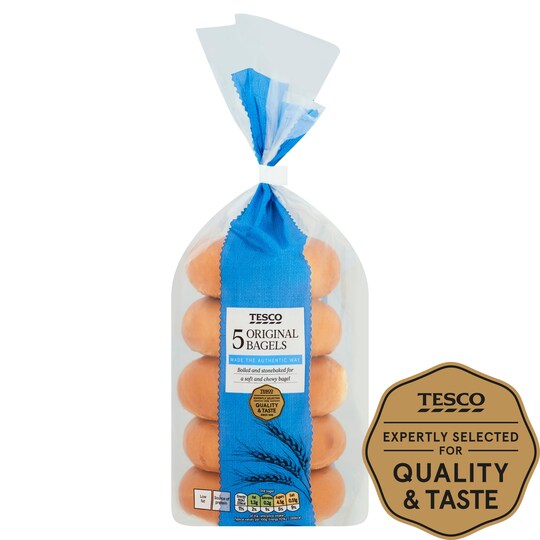 Tesco Original Bagels 5 Pack Tesco Groceries
